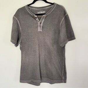 Alesbury Men’s Dyed Washed Grunge Henley Short Sleeves T Shirt Large M46